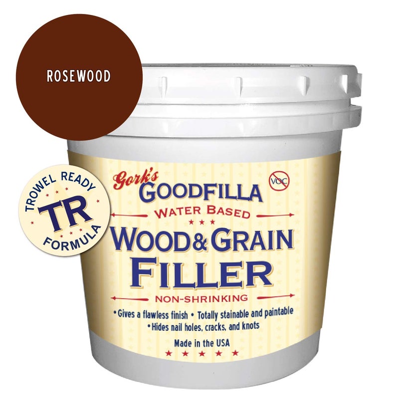 Goodfilla Water-Based Wood & Grain Filler (Trowel Ready) - Rosewood - 1 Quart By Goodfilla | Replace Every Filler & Putty | Repairs, Finishes & Patches | Paintable, Stainable, Sandable & Quick Drying - Image 2